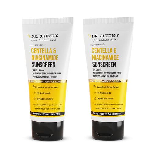 Centella & Niacinamide Sunscreen - Pack of 2