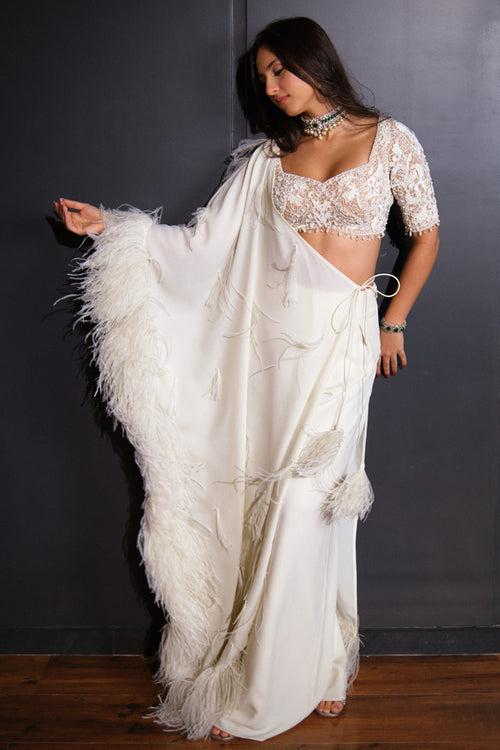 Ivory Kaftan Concept Saree