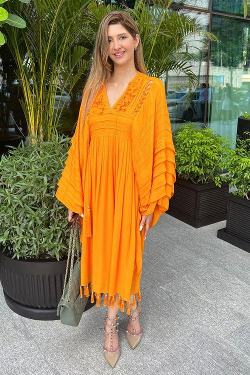 Tangerine Boho Dress