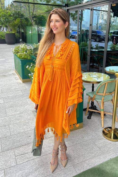 Tangerine Boho Dress
