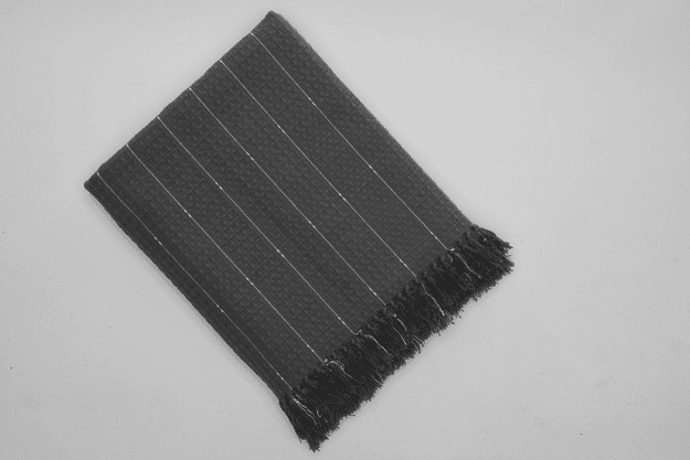 Cozy Cotton Throw Blanket Waffle Weave - Charcoal