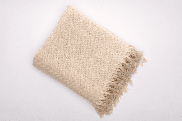 Minimalist Cotton Throw Blanket - Neutral