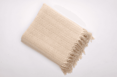 Minimalist Cotton Throw Blanket - Neutral