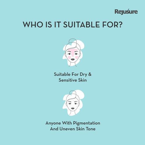 Rejusure 2% Alpha Arbutin + 2% Hyaluronic Acid + 1% Kojic Acid Face Serum - Dark Spot Correction, Hydration, Radiance, Hyperpigmentation, Blemishes, Skin Texture & radiamce | For Men & Women