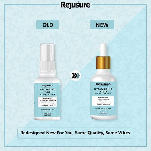 Rejusure Hyaluronic Acid Facial Serum – Advance Anti – Aging Hydration – 30 ml (Pack of 2)