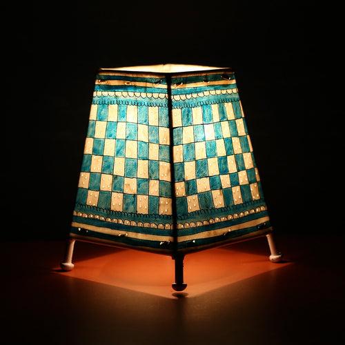 Checkers Leather Lamp