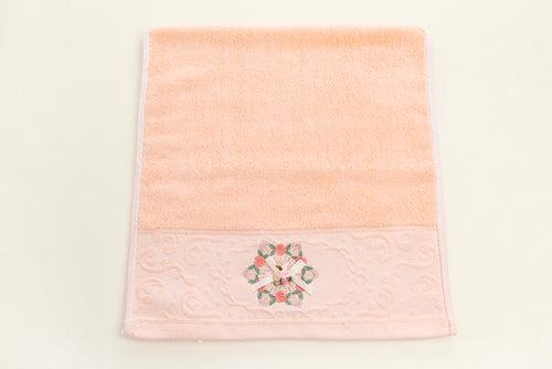 Embroidered Napkin - Rose (Peach)