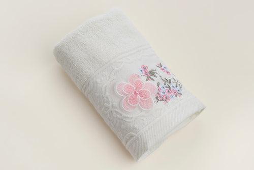 Embroidered Napkin - 3D Flower (Set of three)