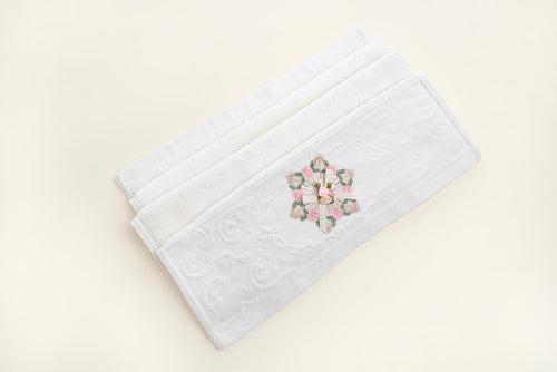 Embroidered Napkin - Rose (Set of three)