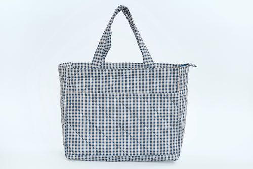 Lunch Bag (2 Pocket) - Blue Checks