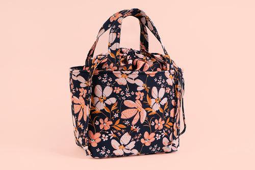 Lunch Bag (Drawstring) - Peach Petals