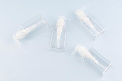 Transparent Pump Bottles - Set of 4