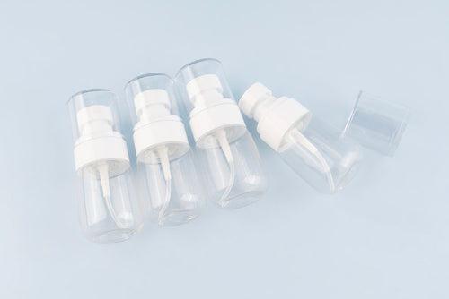 Transparent Spray Bottles - Set of 4