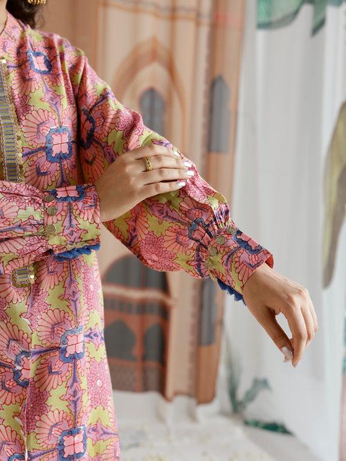 Laila Rounded Ghera Kurta with Gathered Pant