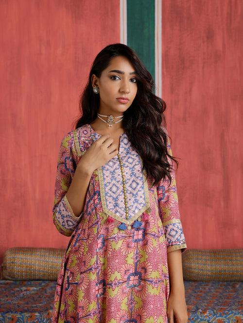 Laila Anarkali Kurta with Pant and Dupatta