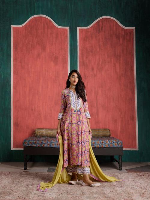 Laila Anarkali Kurta with Pant and Dupatta