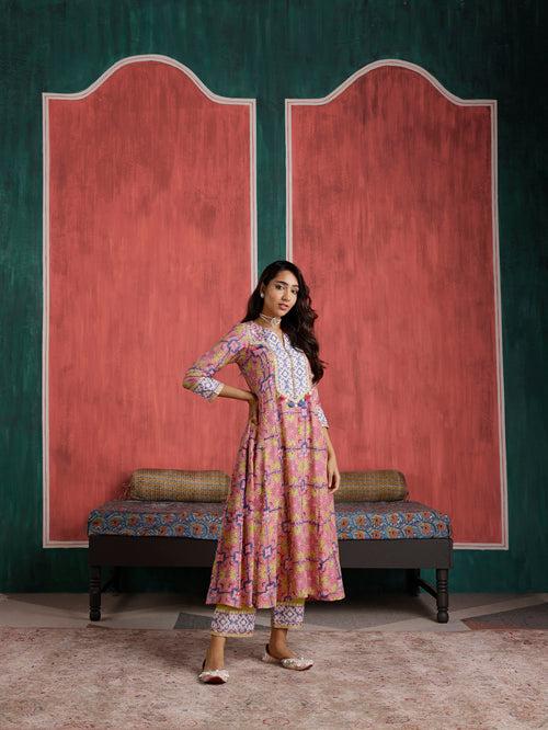 Laila Anarkali Kurta with Pant and Dupatta