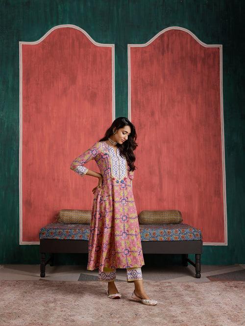 Laila Anarkali Kurta with Pant and Dupatta