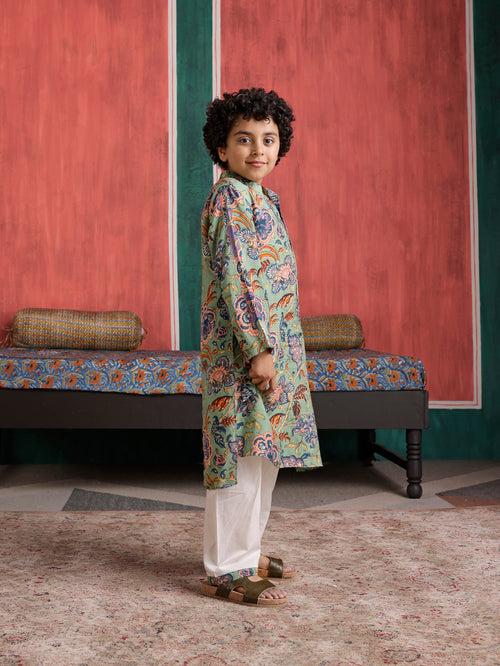 Gulmohar Boys Kurta Set