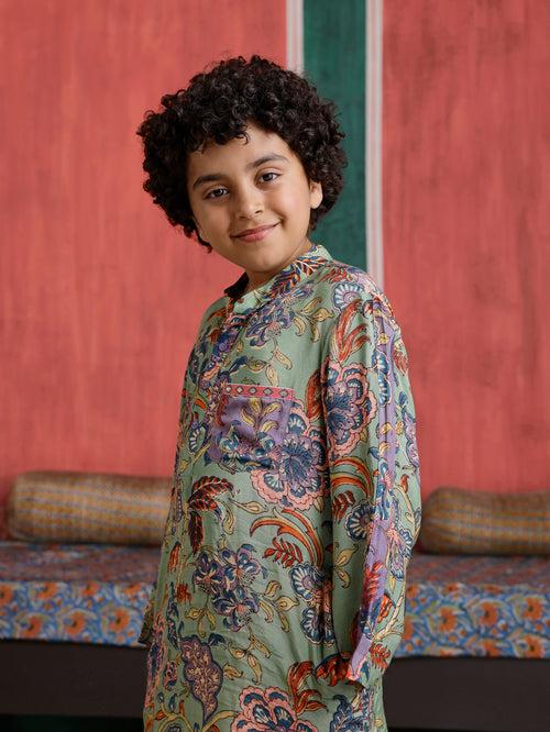 Gulmohar Boys Kurta Set