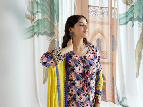 Soha Straight Kurta with Sharara and Dupatta