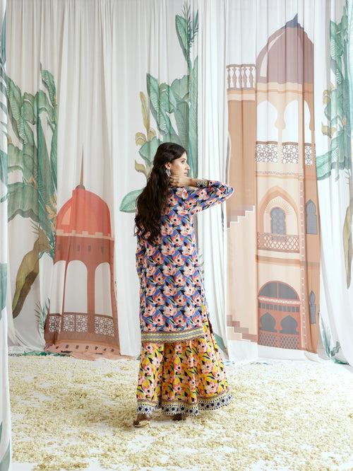 Soha Straight Kurta with Sharara and Dupatta