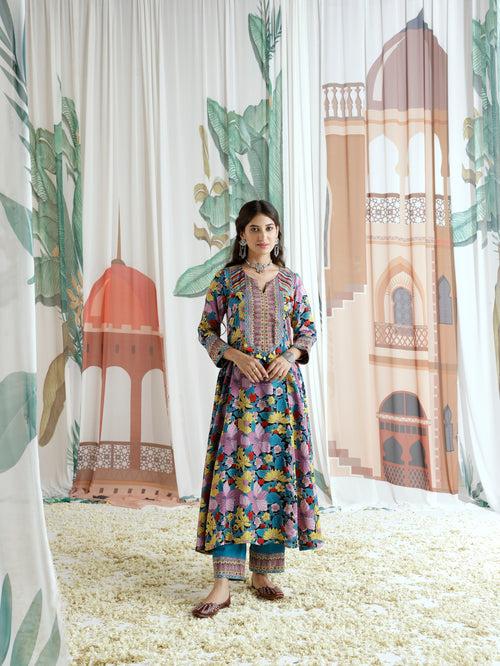 Jasmine Anarkali Kurta with Pant and Dupatta