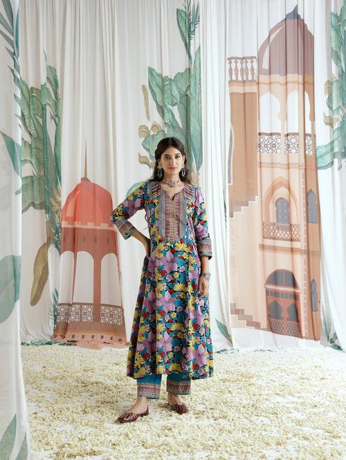 Jasmine Anarkali Kurta with Pant and Dupatta