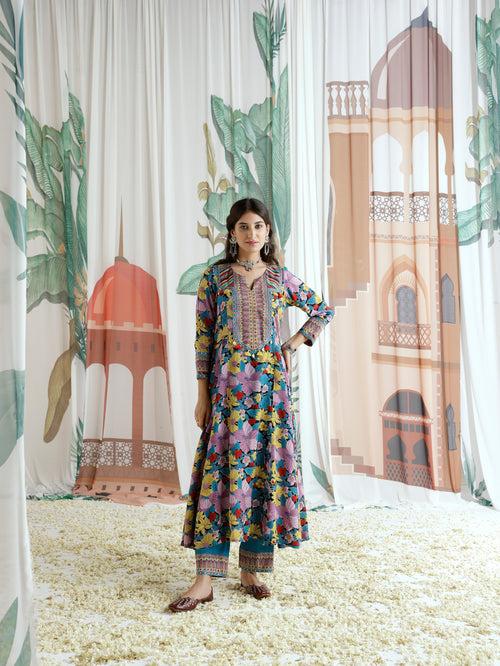 Jasmine Anarkali Kurta with Pant and Dupatta