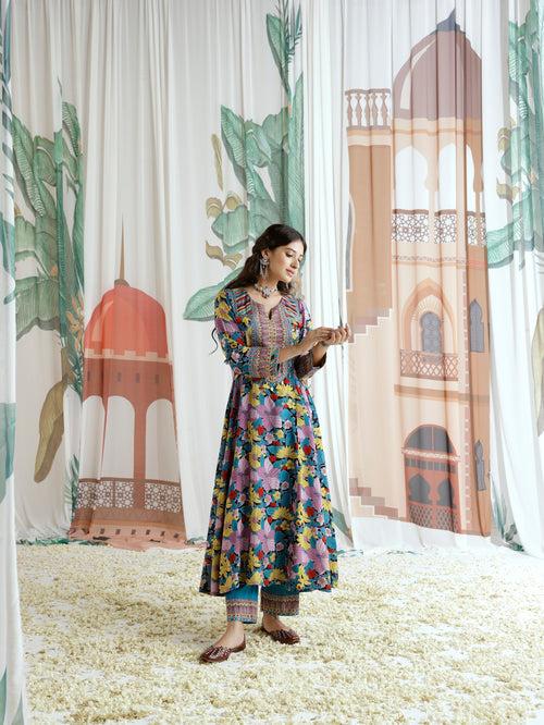 Jasmine Anarkali Kurta with Pant and Dupatta