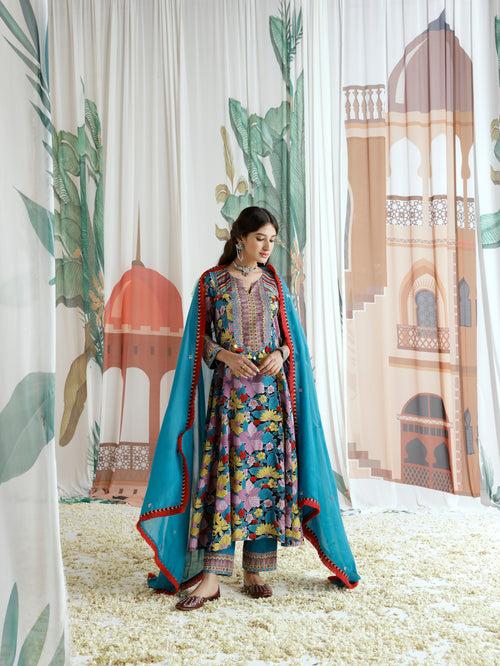 Jasmine Anarkali Kurta with Pant and Dupatta