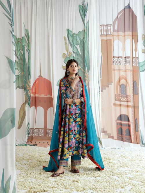 Jasmine Anarkali Kurta with Pant and Dupatta