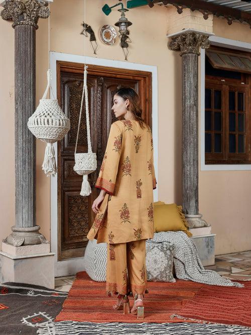 CAMEL VASE PRINT KURTA & PALAZZO- SET OF 2