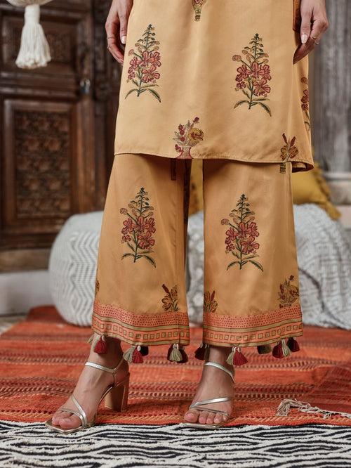 CAMEL VASE PRINT KURTA & PALAZZO- SET OF 2