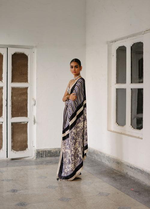 Grey Machan Saree