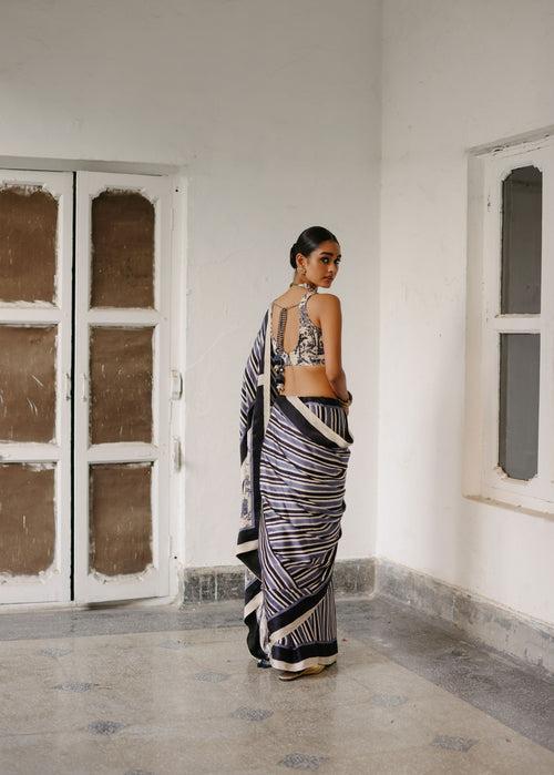 Grey Machan Saree