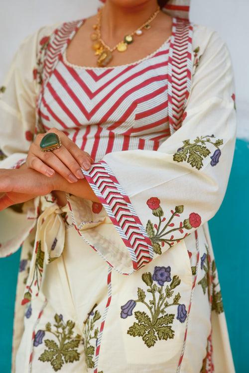 Pink and Purple Floral Cape