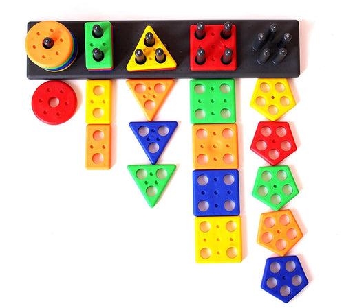 Colour Shaped Puzzle Block for Kids Learning - Educational Toy