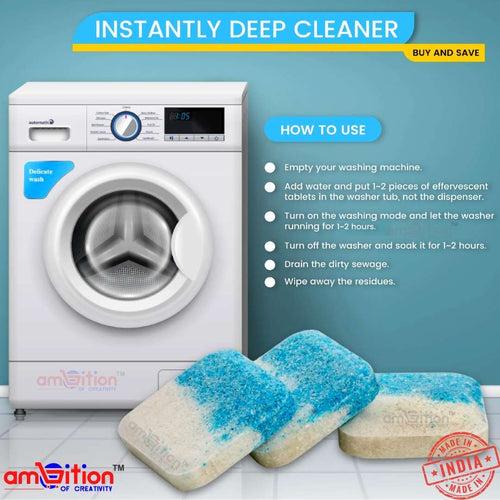 King O Clean™ - Washing Machine Deep Cleaning Tablets 3 Month Pack (Pack of 12)  with FREE Washing Machine Anti-Vibration Pad (Pack of 4)