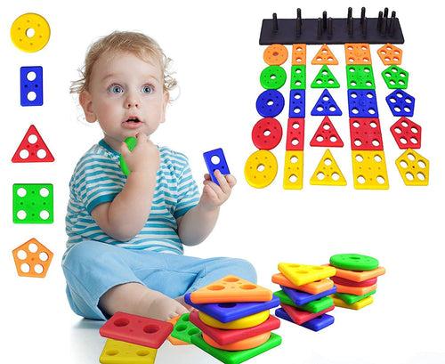 Colour Shaped Puzzle Block for Kids Learning - Educational Toy