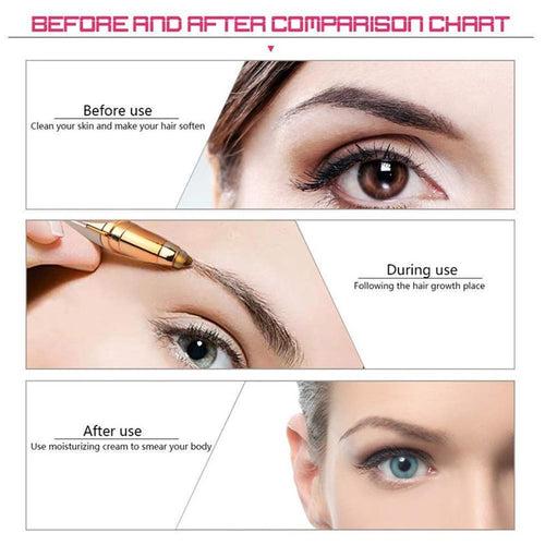 AOC™ AUTOMATIC PENCIL EYEBROW TRIMMER with Preinstalled light for precision work!