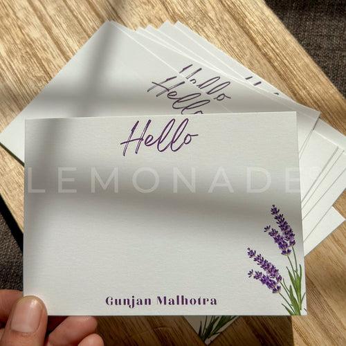 Personalized - Notecards - Lavender