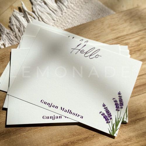 Personalized - Notecards - Lavender