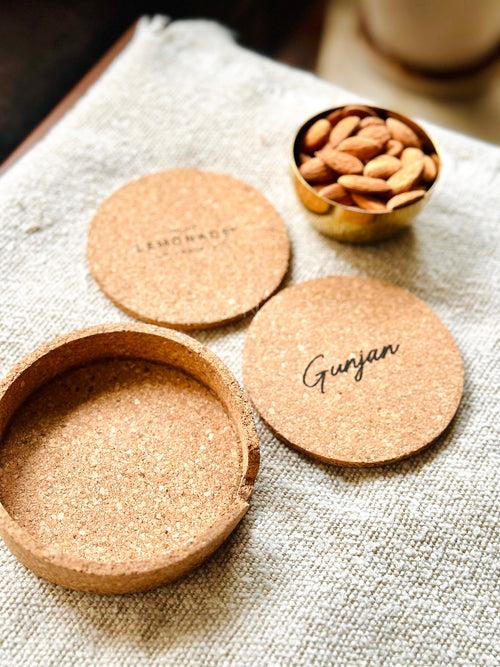 Personalized - Cork Coaster - Set of 4