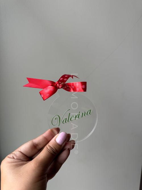 Personalized - Christmas Acrylic Mini Plate - Clear