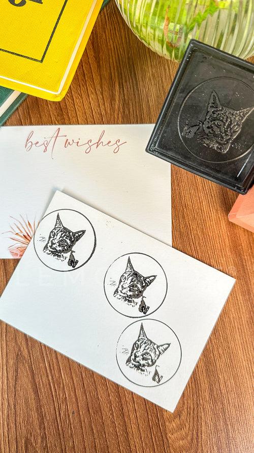 Personalized - Self Ink Cat Stamp