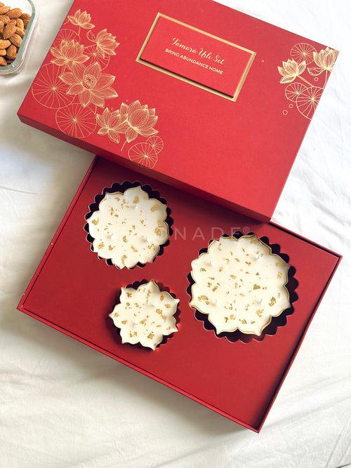 Floral Urli - Festive Candle Gift Box - Set of 3