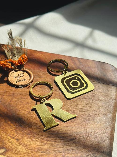 Personalized - Metal Keychain - Gold - Scanner