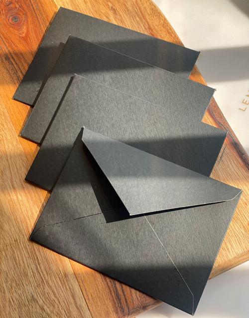 Paper Envelopes - Matte Black - Set of 9