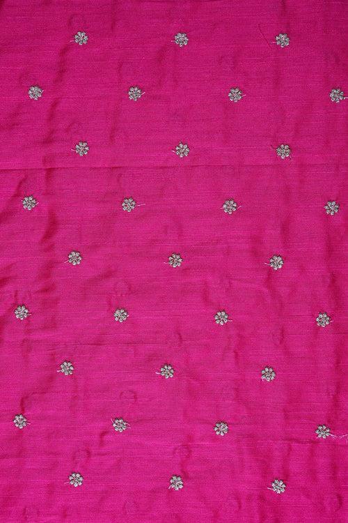 Olive And Fuchsia Unstitched Lehenga Set Fabric (3 Piece)